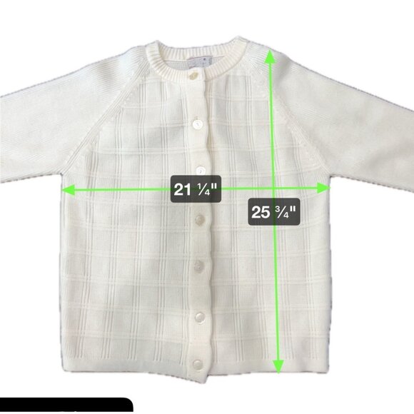 Vintage Cream Wool Knit Button Up Cardigan Classic Warm Winter Sweater - Picture 8 of 8